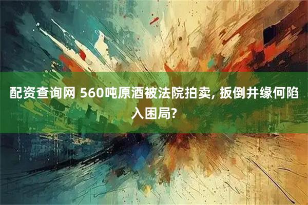 配资查询网 560吨原酒被法院拍卖, 扳倒井缘何陷入困局?